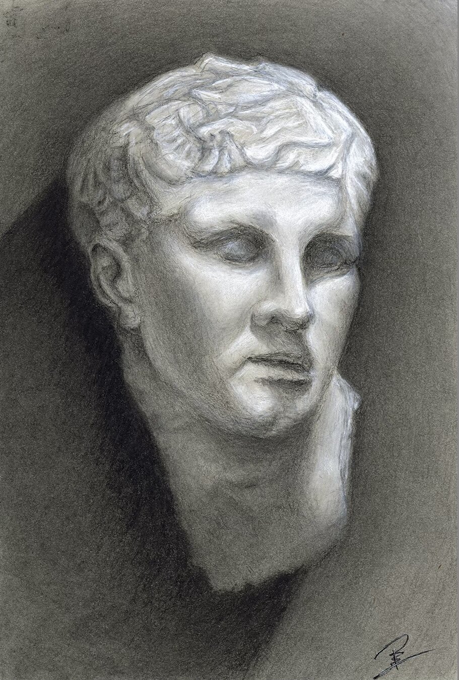Figure Study — Charcoal on Toned Paper