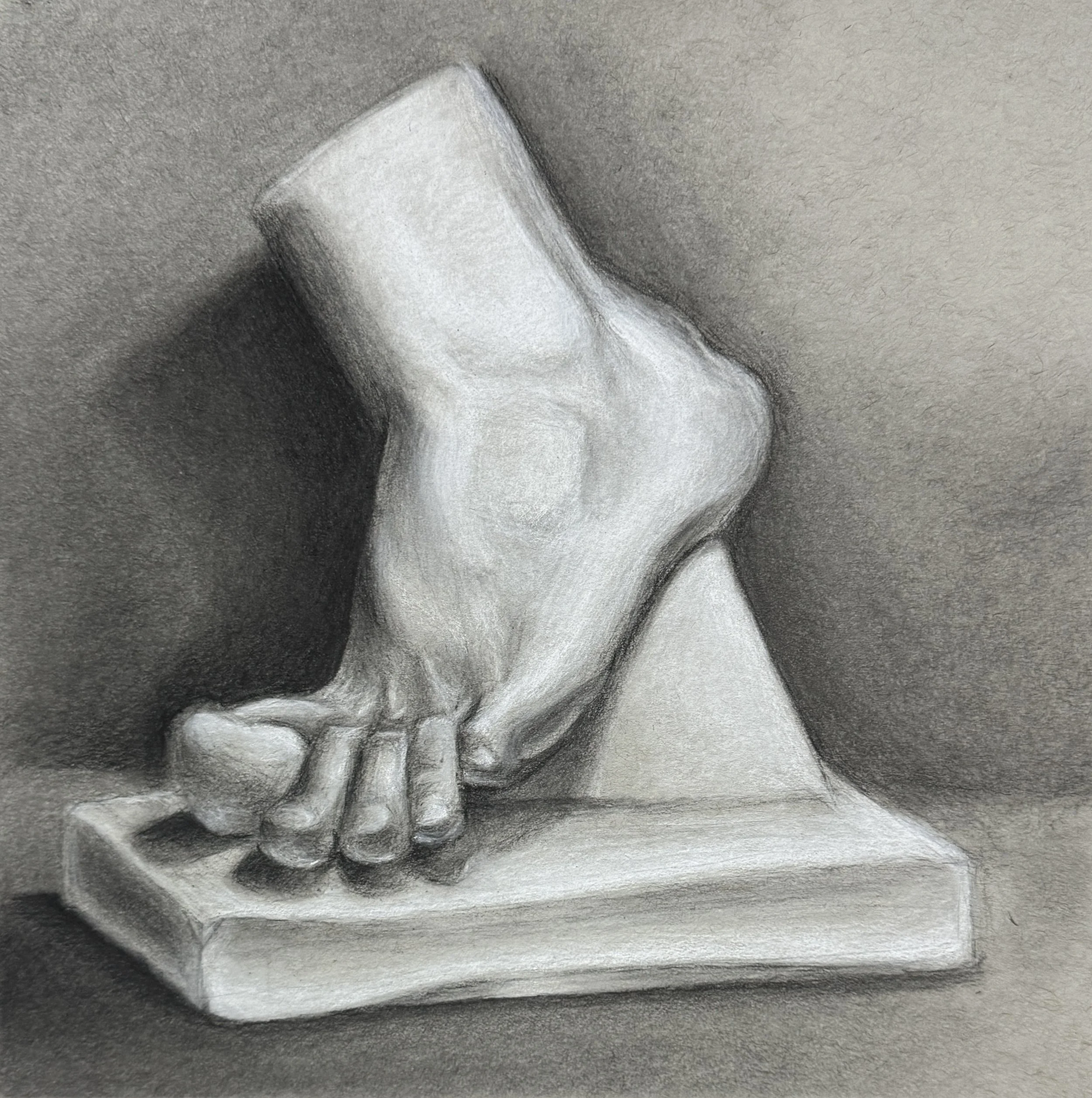 Charcoal on Toned Paper
