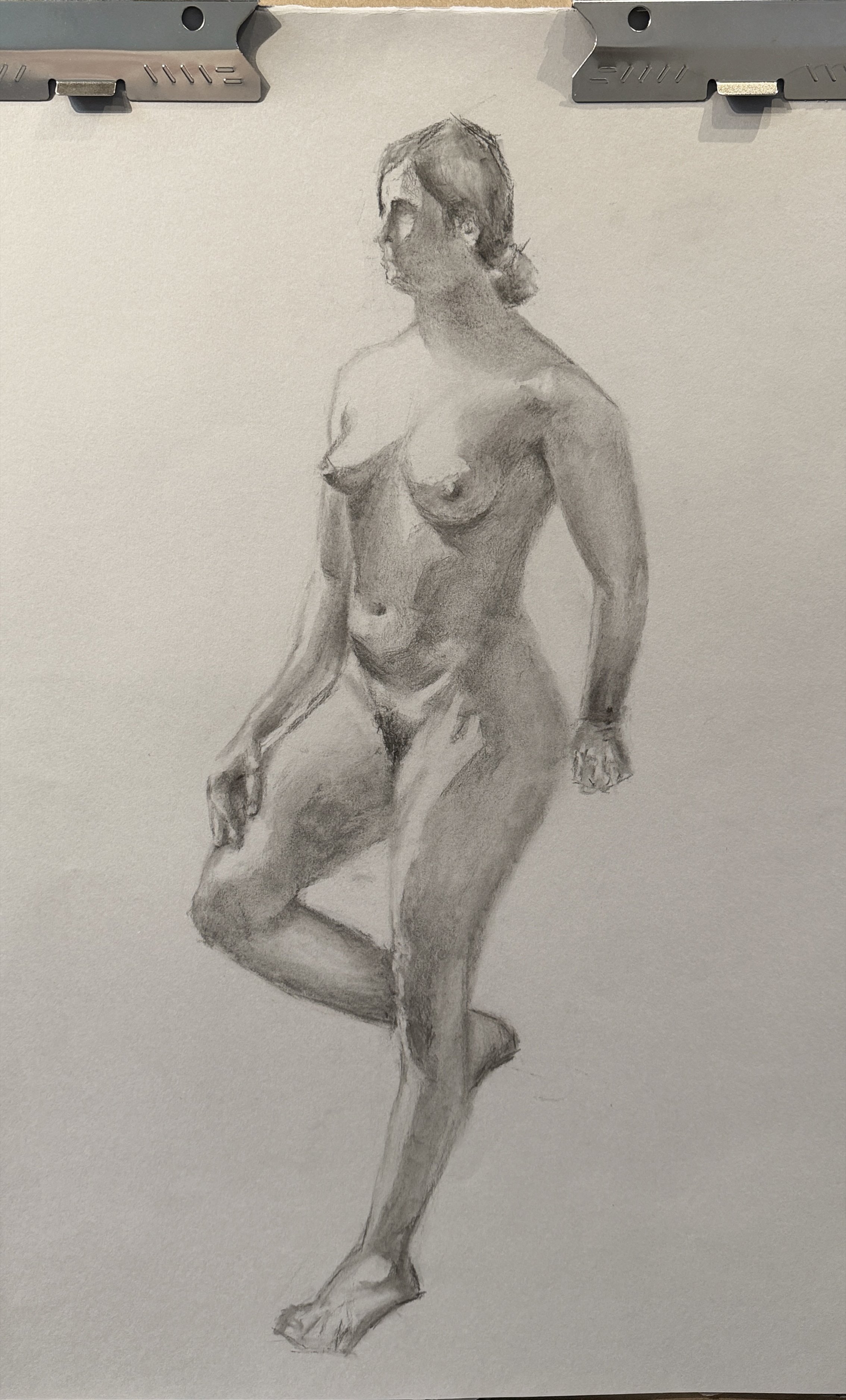 Live Study — Charcoal on Toned Paper