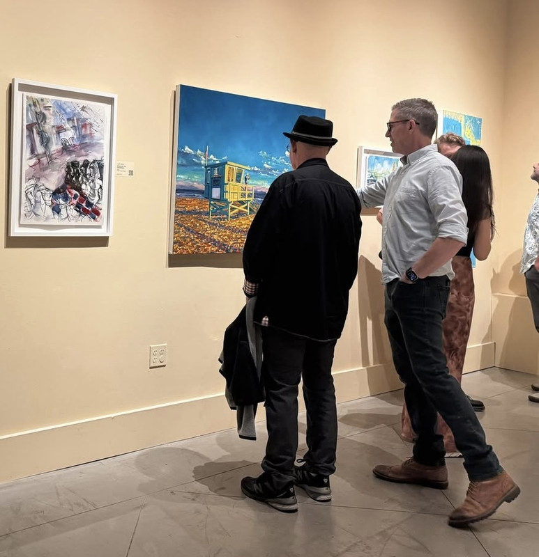 Peter Nunnery at a gallery exhibition